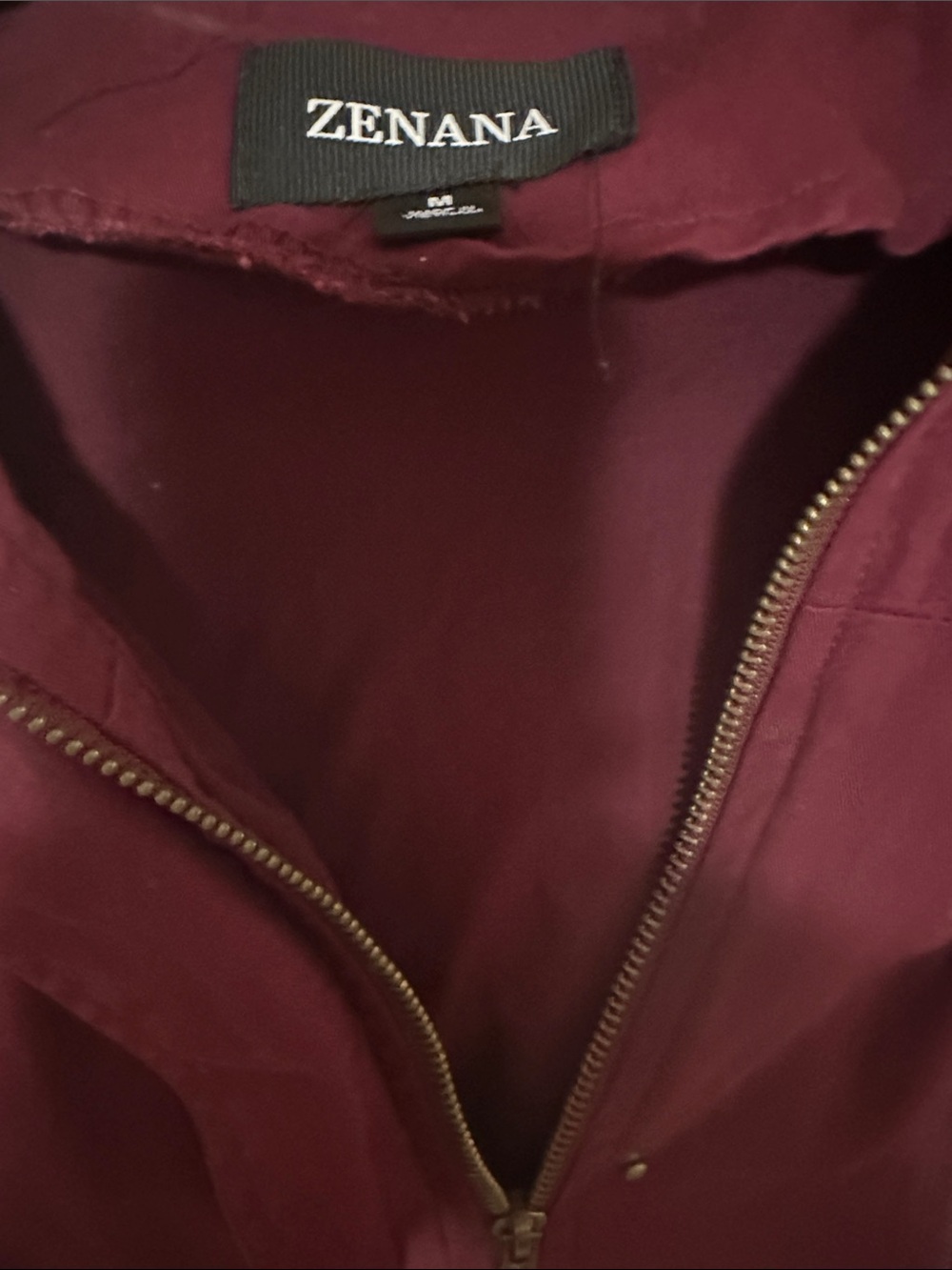 Zenana Outfitters Maroon Zip-Front Hooded Vest - Picture 3 of 6